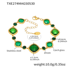 Square glass charm jewelry bracelet for women with elegant linked design for accessorizing dresses, blouses, and occasion wear.
