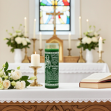 St. Jude 7-Day Candle glass prayer candle for hope, peace, blessings, and devotional use.