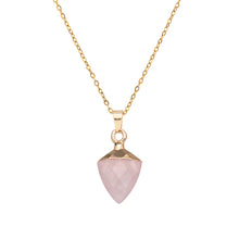 Stainless Steel Adjustable Agate Point Pendant necklace for stylish wear, gemstone accessory use, and casual fashion looks.