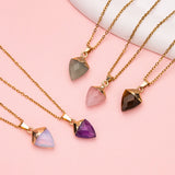 Stainless Steel Adjustable Agate Point Pendant jewelry piece for personal style, crystal fashion, and everyday accessorizing.