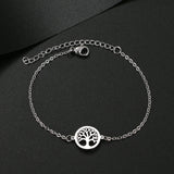 Stainless Steel Fortune Tree Charm Bracelet metal bracelet for charm jewelry wear, daily use, and meaningful accessory styling.