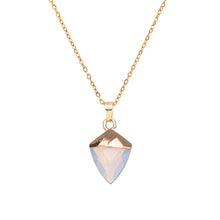 Stainless Steel Adjustable Agate Point Pendant necklace with charm for everyday styling, layered looks, and crystal accessory use.