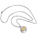 Stainless steel Tree of Life diffuser locket pendant for essential oil use, calming aromatherapy, and personal scent wear.
