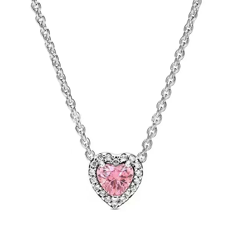 Statement colorful heart pendant necklace with chain for standout fashion looks, party wear, and gift giving.