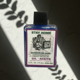Stay Home Wish Oil bottle for dressing candles, prayer work, and home-centered ritual use.