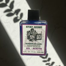 Stay Home Wish Oil bottle for dressing candles, prayer work, and home-centered ritual use.