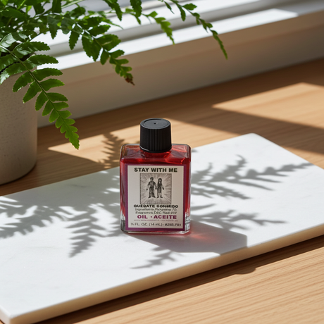 Stay With Me Wish Oil bottle for attraction work, relationship intention setting, and spiritual ritual use.