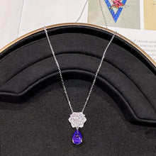 Sterling silver lavender teardrop pearl pendant necklace for wedding guest outfits, anniversary gifts, and refined everyday use.