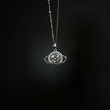 Sterling Silver Planet Necklace pendant on chain for casual outfits, layered jewelry looks, and daily accessory wear.