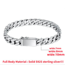Sterling silver punk bracelet S925 wrist jewelry for bold styling, everyday fashion, and unisex wear.