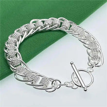 Sterling Silver woven mesh bracelet for stylish everyday use, stacking with bangles, and modern jewelry wear.