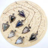 Stone Crystal Pendulum Pendant for dowsing, divination, and energy work.