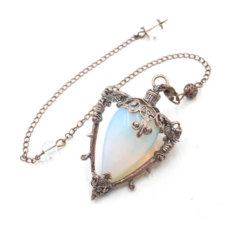 Stone Crystal Pendulum Pendant for dowsing, divination, and energy work.