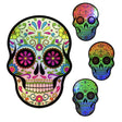 Sugar Skull holographic sticker, 4 x 2.8 inch decal for laptops, journals, and water bottles