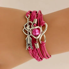 SUMENG love charm bracelet with leather band for fashion wear, gift occasions, and everyday styling.