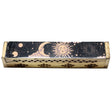 Sun and Moon Wooden Coffin Box incense burner for holding incense sticks during meditation, relaxation, and spiritual use.