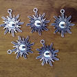 Sun Bright Charm pendant for jewelry making and altar decoration