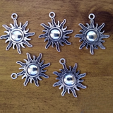 Sun Bright Charm pendant for jewelry making and altar decoration