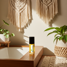Sunset Heat Body Oil bottle — warm tropical spicy amber fragrance oil for evenings, date nights, and tropical fragrance layering.