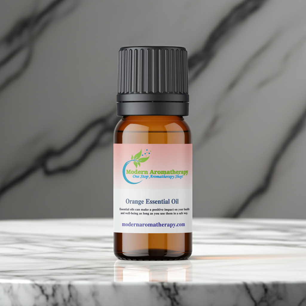 Sweet Orange Essential Oil bottle for aromatherapy, scenting rooms with warmth, and joyful daily wellness use.