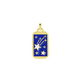 Symbolic tarot card enamel pendant for meaningful jewelry wear, spiritual fashion, and gift-ready accessorizing.