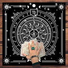 Moonlight Flower Tarot Reading Cloth altar covering for tarot readings, sacred rituals, and spiritual table setup.