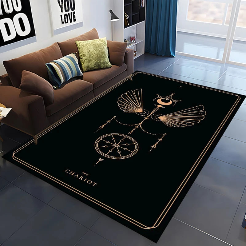 Tarot floor mat non-slip decor rug for entryway styling, bedroom use, and secure indoor placement.