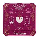Tarot Card Coaster Set coaster collection for holding cups and glasses while adding mystical style to tables and counters.