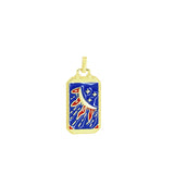 Tarot inspired enamel pendant necklace for mystical looks, spiritual-themed outfits, and everyday jewelry wear.