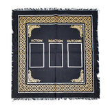 Tarot reading altar cloth for beginners in 18" x 18" size for card readings, table protection, and sacred space setup.