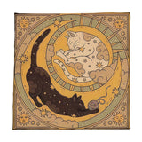 Tarot spread cloth with moon and pentagram symbol for card layout, divination practice, and spiritual reading sessions.