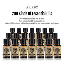 Akarz essential oils with a white background