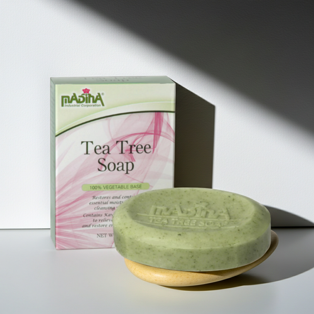 Tea Tree Stress Relief Soap bar for bathing, skin cleansing, and daily stress-relief skincare use.