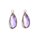 Teardrop crystal dangle pendant charms for drop earrings, charm necklaces, and handmade jewelry projects.