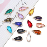 Teardrop glass crystal jewelry charms for crafting custom necklaces, earrings, and fashion accessories.