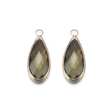 Teardrop glass pendant charms for DIY jewelry making, necklace assembly, and earring design.