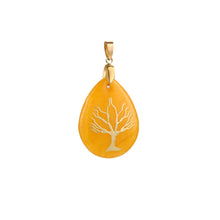 Teardrop Tree of Life Seven Chakra necklace pendant for chakra harmony, spiritual gifting, and everyday energy wear.