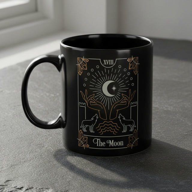 The Moon Tarot Card Mug, 11oz, front view