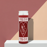 Think of Me 7 day red candle prayer candle for romantic focus, spiritual intention, and candle ritual practice.