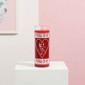 Think of Me red 1 color 7 day candle glass jar candle for attraction, love intention, and devotional ritual use.