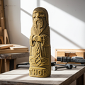 Thor volcanic stone statue figurine for home decor, altar display, and Norse mythology collection.