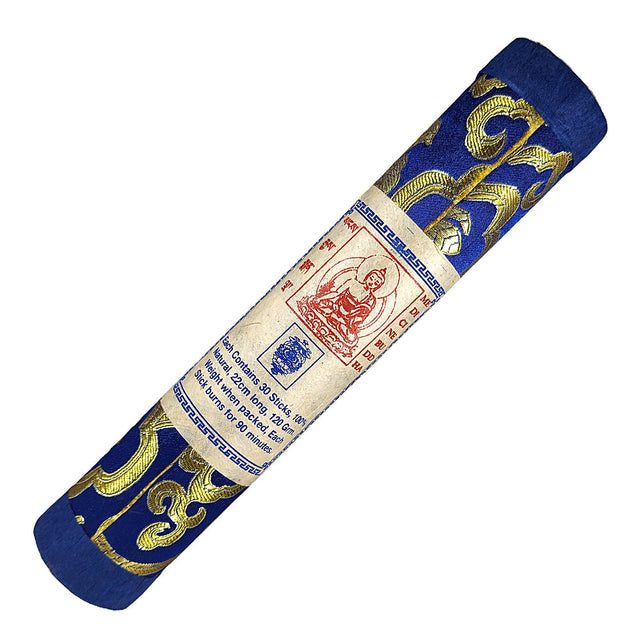 Tibetan Medicine Buddha blue brocade tube incense sticks