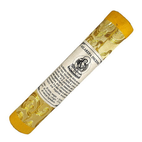 Tibetan Milarepa yellow brocade tube incense sticks