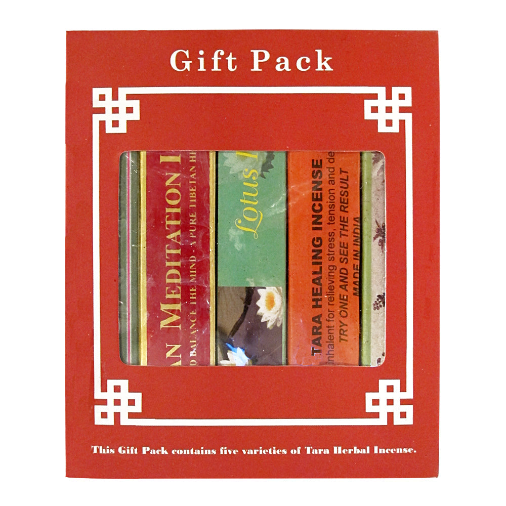 Tibetan Tara Herbal Incense Gift Set - five blends for meditation and puja