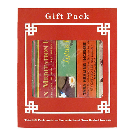 Tibetan Tara Herbal Incense Gift Set - five blends for meditation and puja