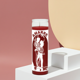 Tied Down red 7 day ritual candle in jar for spiritual binding, devotional work, and altar use.