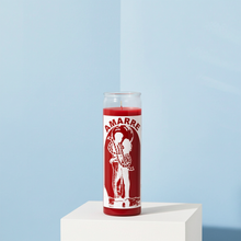 Tied Down red 7 day candle in glass jar for binding work, spiritual focus, and ritual candle use.