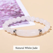 Tiger Eye & Amethyst crystal rectangle bar jewelry bracelet for spiritual styling, daily fashion wear, and gift giving.