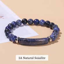 Tiger Eye & Amethyst stretch bar bracelet for comfortable daily wear, crystal fashion styling, and stacking jewelry looks.
