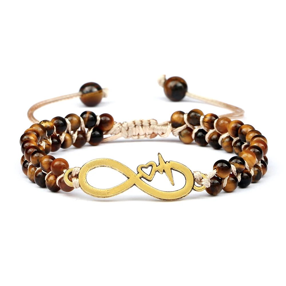 Tiger Eye bead charm bracelet for women for everyday fashion, crystal-inspired accessorizing, and stacked wrist wear.